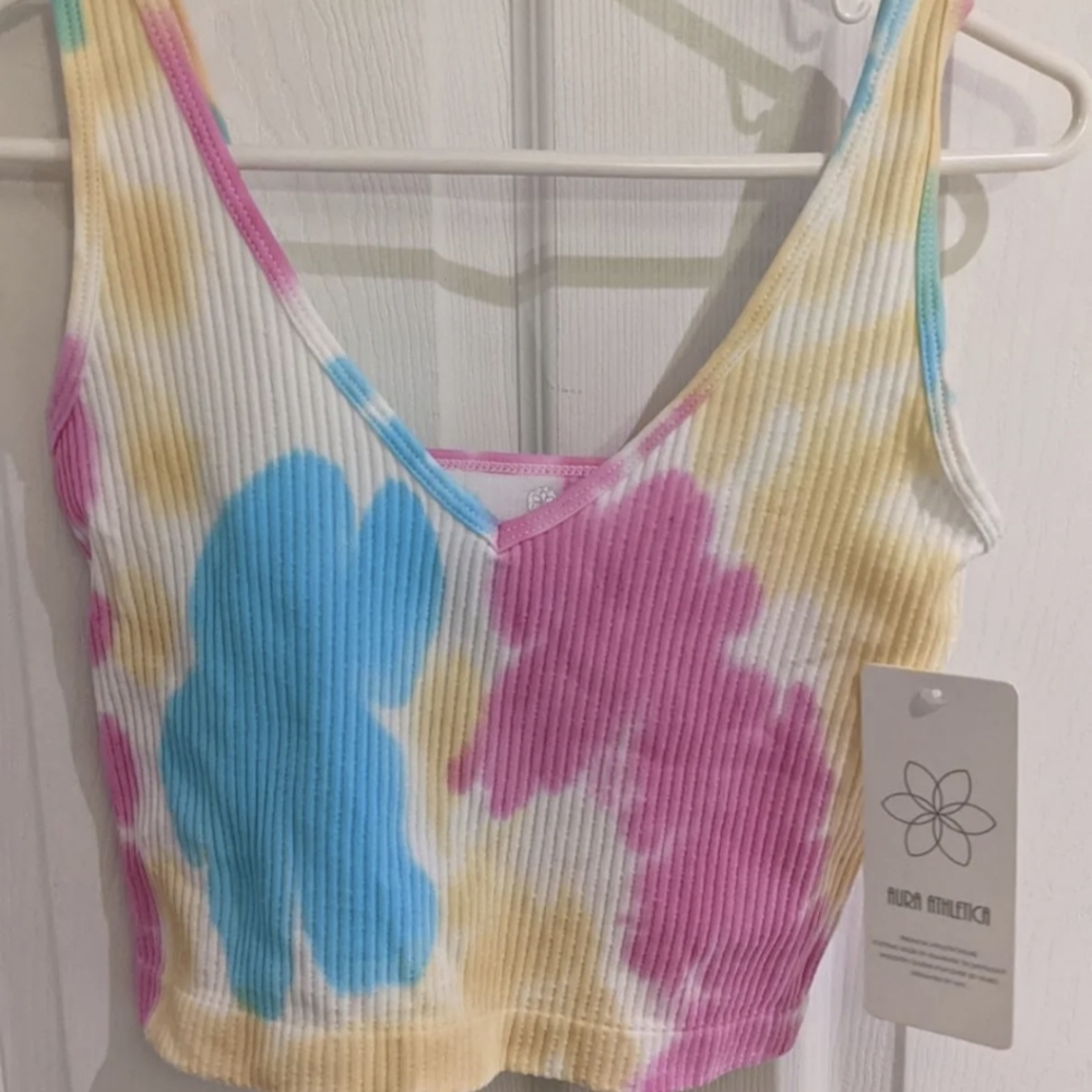 Aura Athleta seamless crop Tank